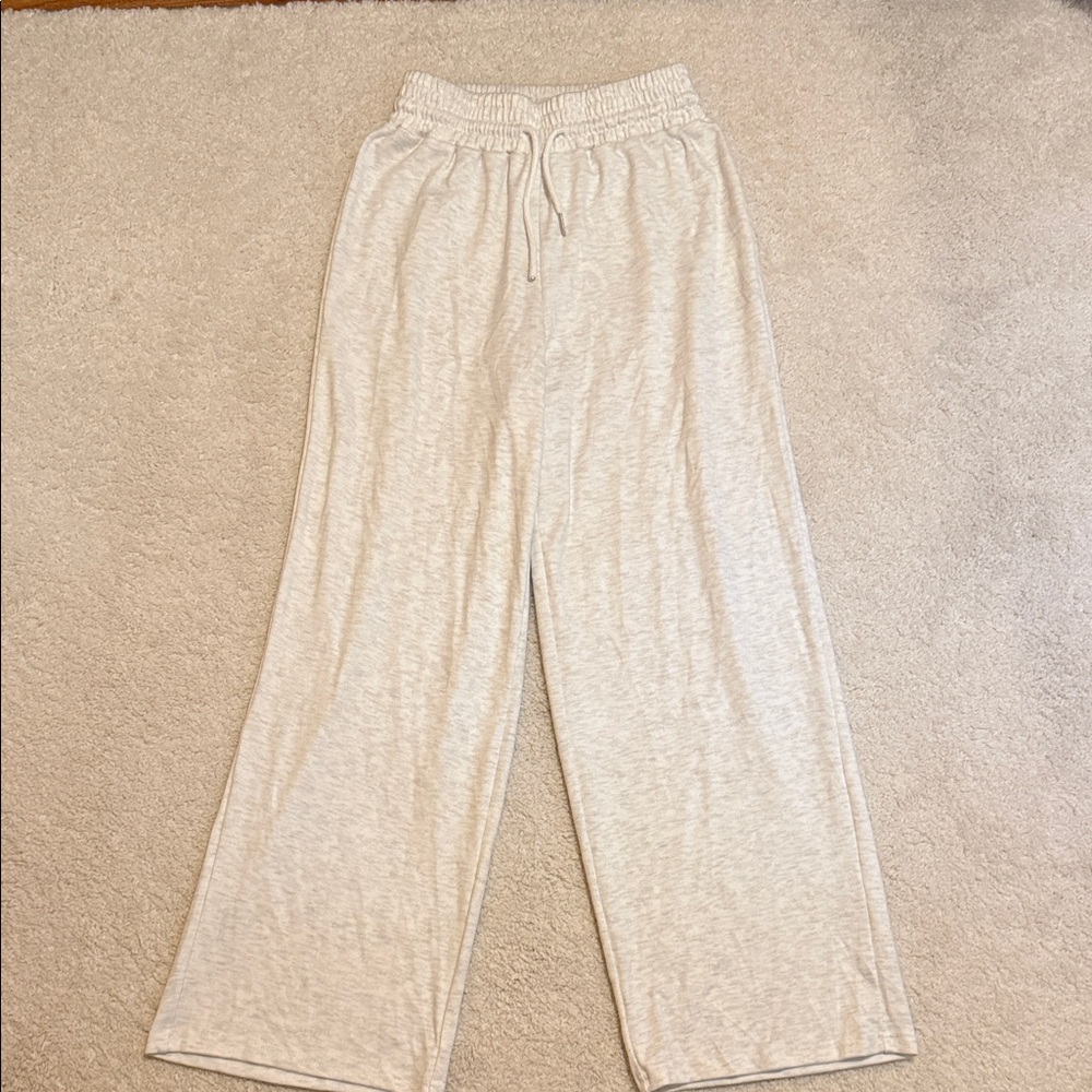 SHEIN Cream Wide Leg Pants